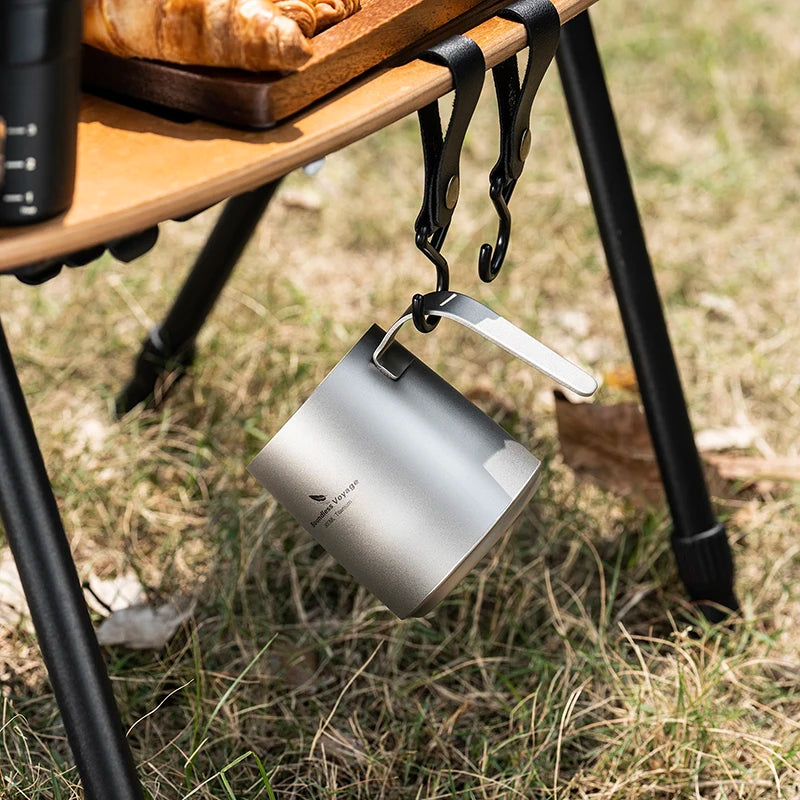 Set Café Filtre en Titane  Mug avec Dripper Détachable  Cafetière Portable pour Camping & Outdoor