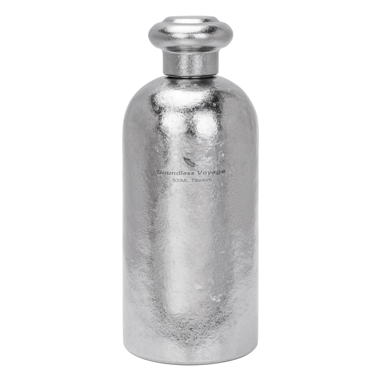 Gourde en Titane 500ml, Bouteille d'Eau, Alcool Étanche à Goulot Étroit pour Voyage, Camping, Randonnée
