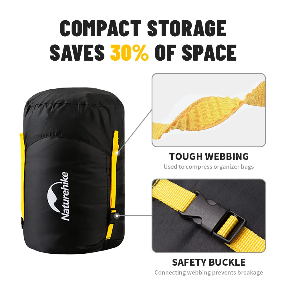 Naturehike Sac de Compression 300D Ultra-léger Imperméable – Housse de Rangement Multifonction pour Sac de Couchage