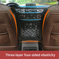 Filet de Rangement Voiture entre Sièges – Séparateur, Barrière Animal, Filet Élastique Organisateur Auto