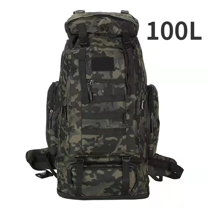 Sac à Dos Alpinisme 80L/100L – Tactique, Grande Capacité, Randonnée, Camping, Voyage