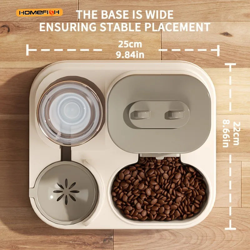 Distributeur 2-en-1 Nourriture et Eau pour Chat – Automatique, Design Mignon