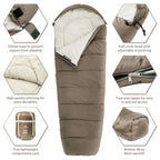 Sac de Couchage MJ300 -1°C Léger MJ600 -12°C Momie – Camping, Randonnée, Alpinisme, Printemps Automne Hiver