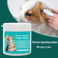 Lingettes Nettoyantes pour Oreilles d'Animaux – Doigtiers Jetables Anti-Acariens pour Chien et Chat – Lot de 50