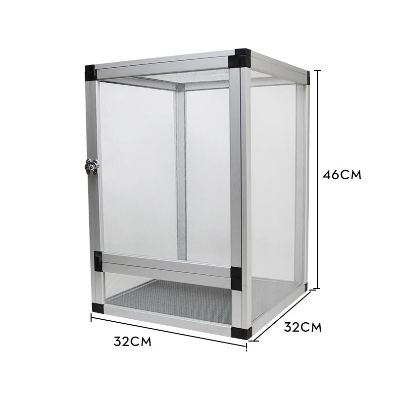 Terrarium Vertical pour Reptiles – Cage Écologique en Métal avec Porte Frontale en Grille pour Habitat Rainforest