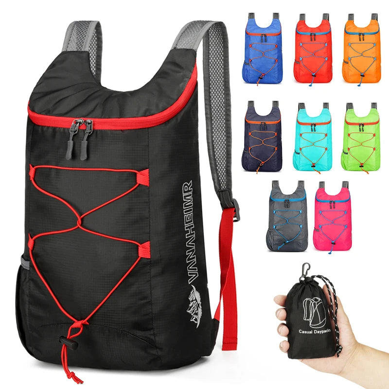 Petit Sac à Dos Pliable Léger Imperméable Multifonction – Sport, Camping, Randonnée et Voyage