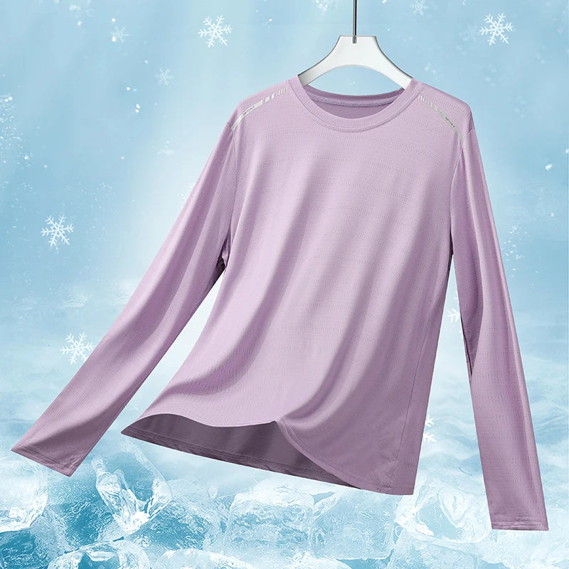 T-shirts à manches longues pour femmes pour entrainement fitness et course à pied