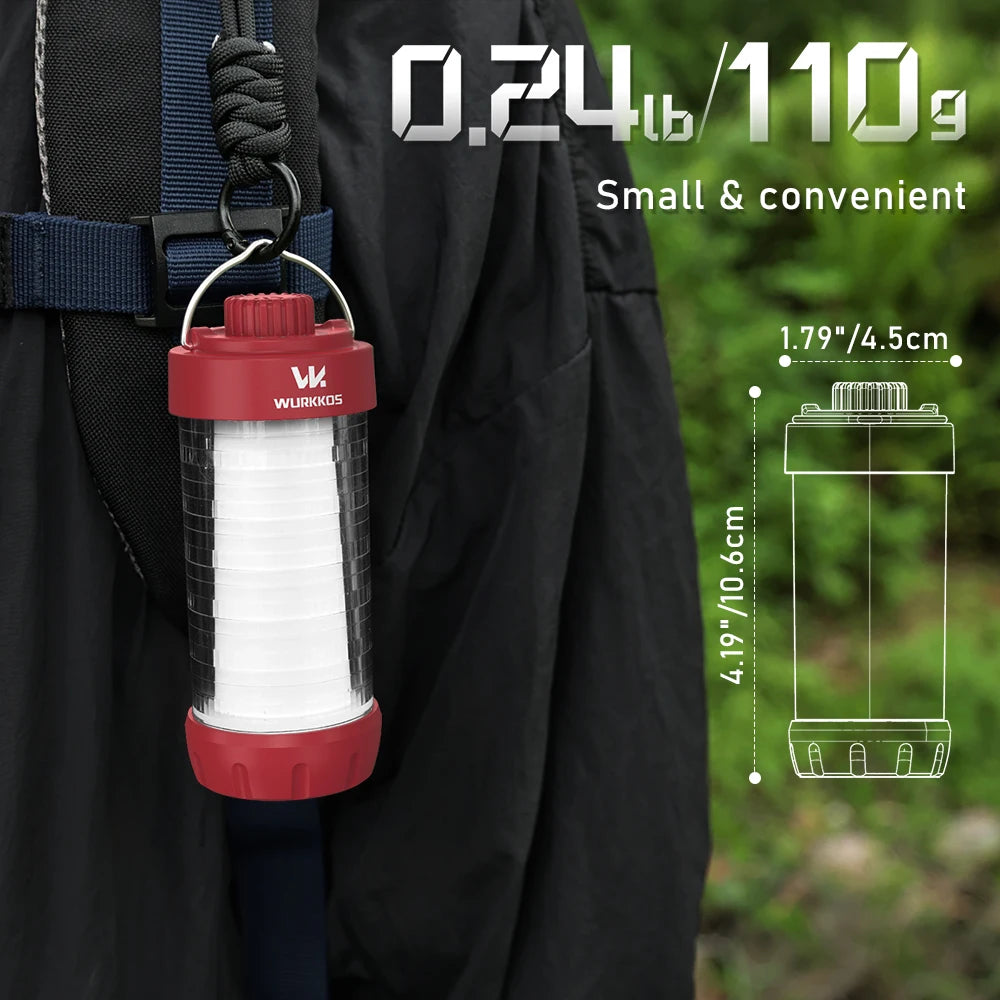 Lanterne LED Camping 550lm RGB, Rechargeable, Batterie Externe, Aimant, IP65