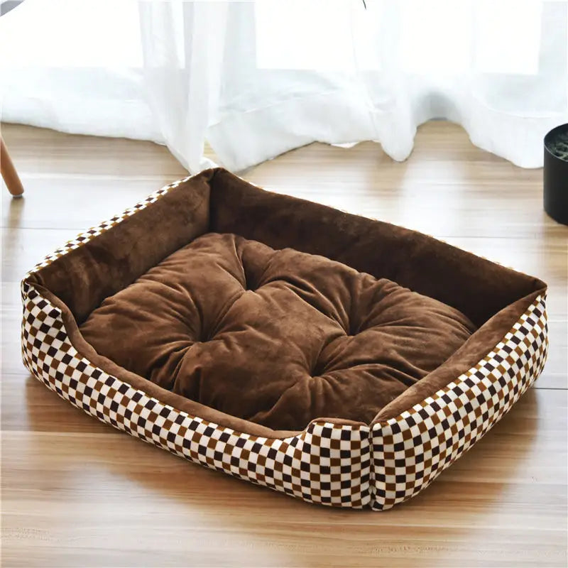 Panier Chien Respirant en Coton Doux, Nid pour Chat, Lit Chaud pour Petits et Moyens Chiens