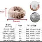 Corbeille Ronde en Peluche Longue pour Chat et Chien – Coussin Sofa Chaud, Idéal pour l'Hiver