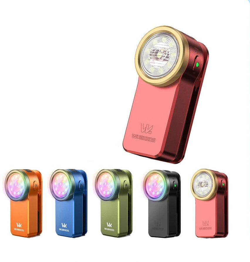 Mini Lampe de Poche Clip 680lm, Rechargeable USB | Spot/Flood, RGB, Aimant, 8 Modes