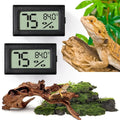 Lot de 2 Thermomètres-Hygromètres 2-en-1 pour Reptiles – Outil de Mesure Terrarium Reptiles et Amphibiens