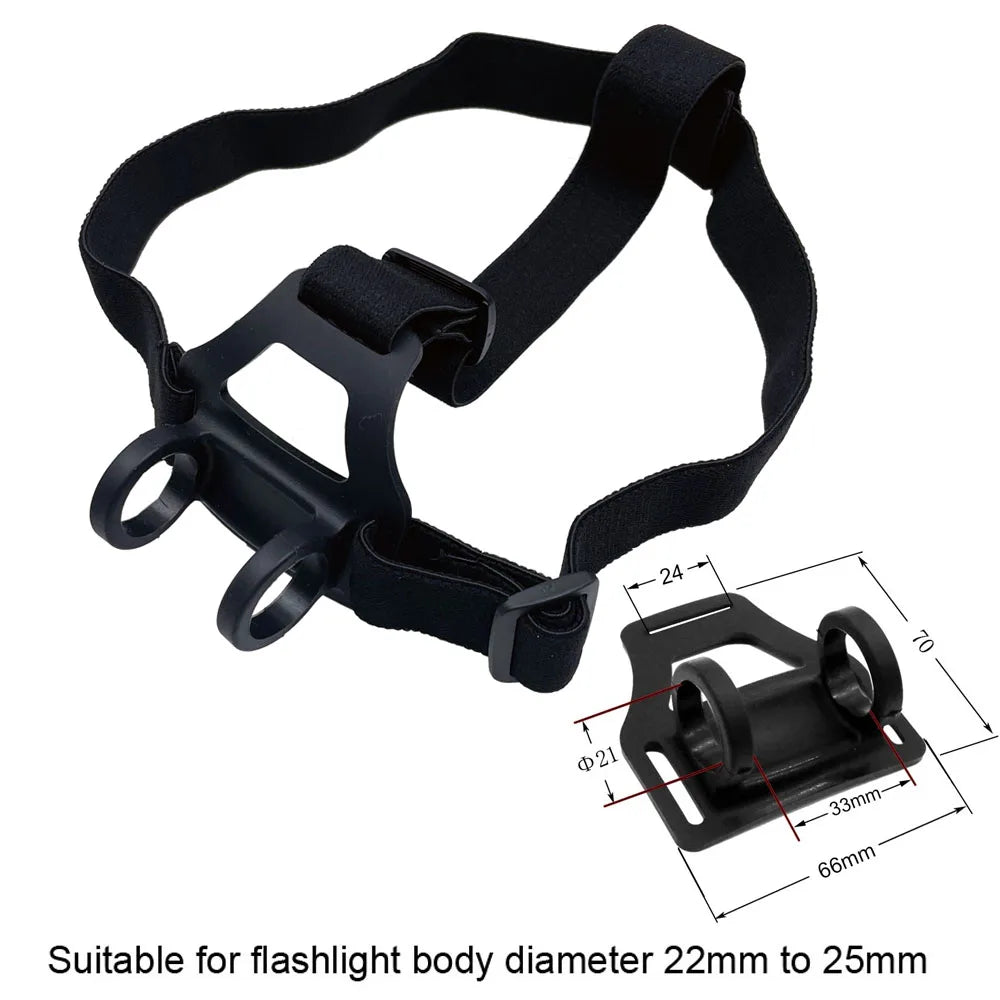 Bandeau Frontal Réglable – Support Élastique pour Lampe de Poche LED, Torche & Lampe Frontale