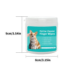 Lingettes Nettoyantes pour Oreilles d'Animaux – Doigtiers Jetables Anti-Acariens pour Chien et Chat – Lot de 50