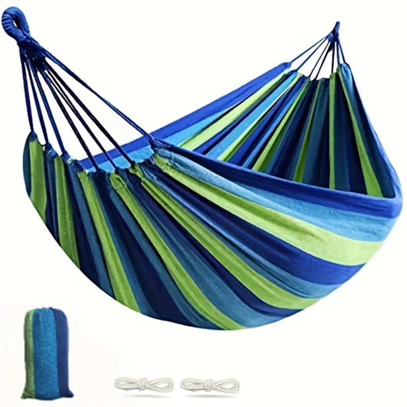 Hamac en Toile Simple Épais – Portable, Balancelle Suspendue – Camping, Randonnée, Loisirs Outdoor