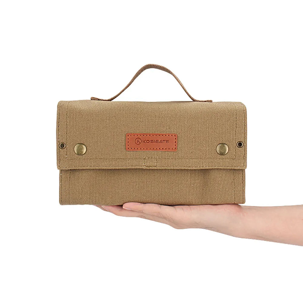 Kosibate Trousse à Condiments Portable pour Camping, Pique-nique et Barbecue – Rangement Flacons d'Épices (Sac Uniquement)