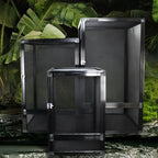 Terrarium Vertical pour Reptiles – Cage Écologique en Métal avec Porte Frontale en Grille pour Habitat Rainforest