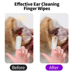 Lingettes Nettoyantes pour Oreilles d'Animaux – Doigtiers Jetables Anti-Acariens pour Chien et Chat – Lot de 50