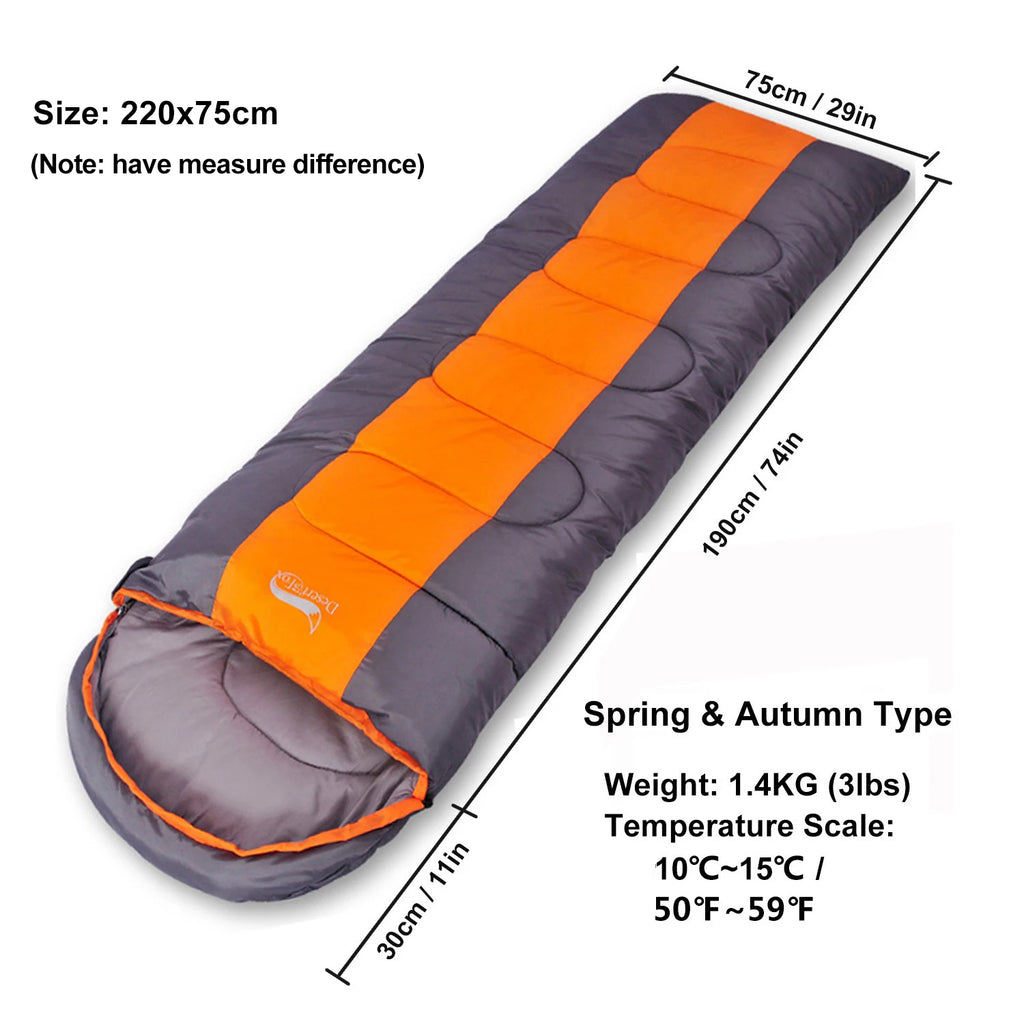 Sac de Couchage Chaud 4 Saisons – Adultes & Enfants, Camping, Randonnée, Voyage avec Sac de Compression
