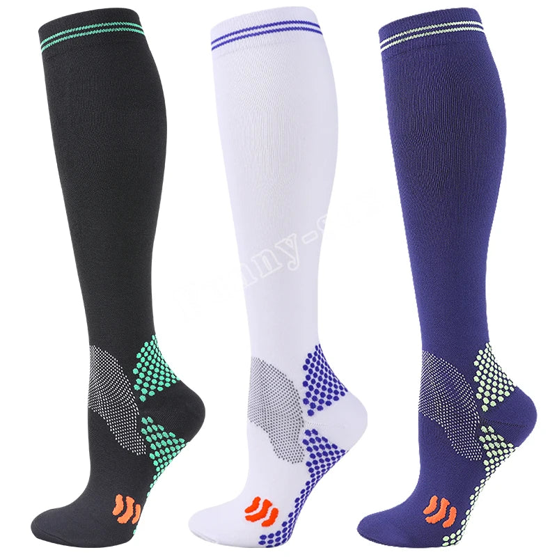 chaussettes de Compression hommes femmes chaussettes pour courir, cyclisme, Football