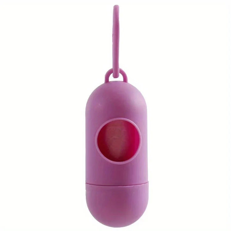 Distributeur de Sacs à Déjections Forme Pilule – Porte-Sacs pour Collier & Laisse de Chien