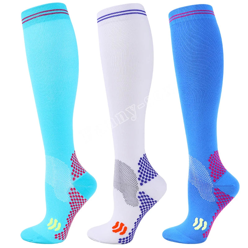 chaussettes de Compression hommes femmes chaussettes pour courir, cyclisme, Football