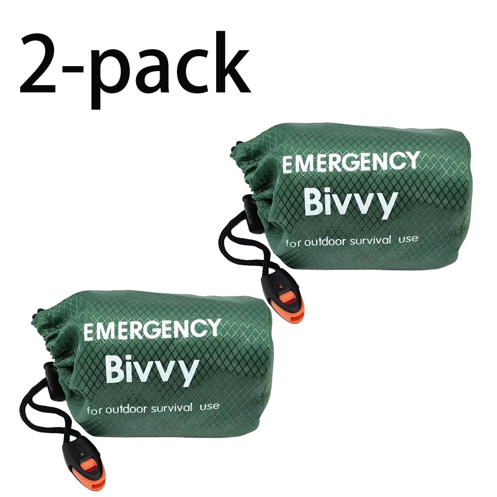 Sac de Couchage d'Urgence – Couverture de Survie Thermique Mylar, Léger, Imperméable, Abri Portable pour Camping et Randonnée
