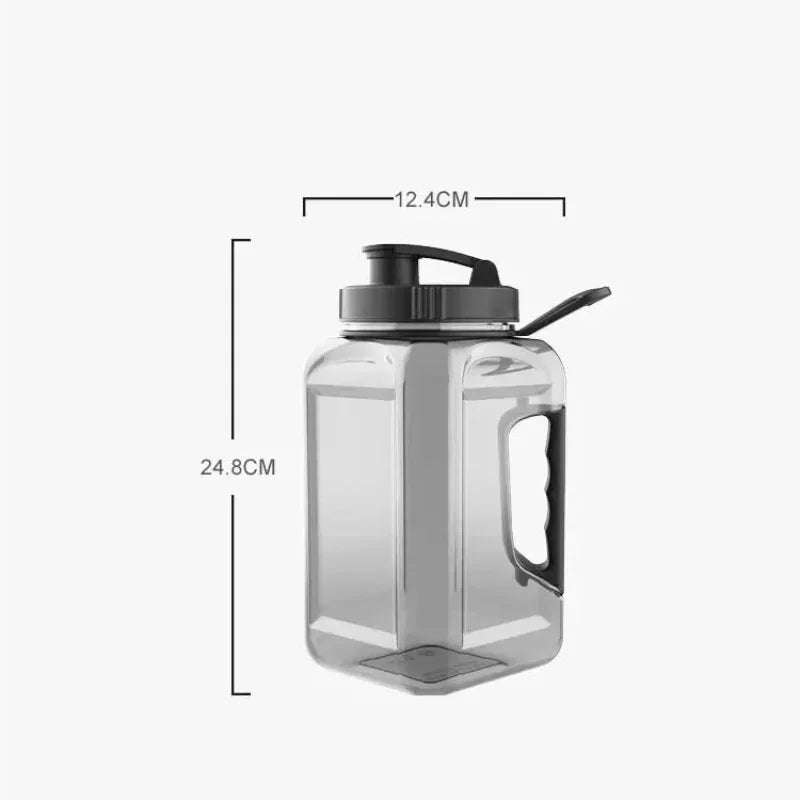 Gourde Sport 2,4L Grande Capacité Sans BPA avec Poignée – Gym, Vélo, Camping, Randonnée
