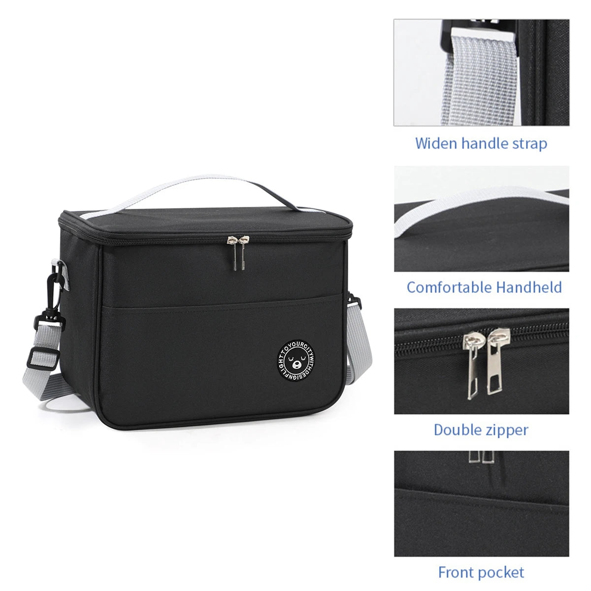 Sac Repas Isotherme Grande Capacité – Poignée & Bandoulière, Imperméable, Multifonction