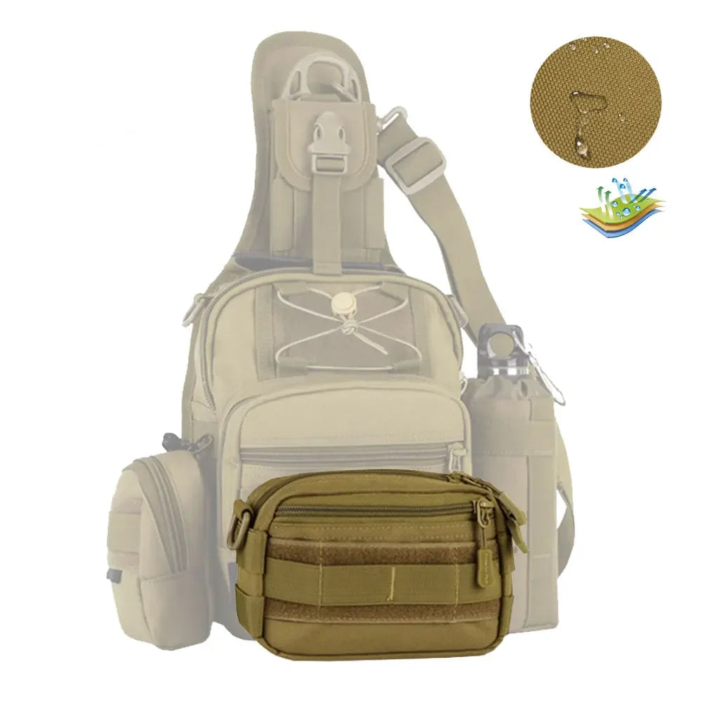 Pochette Tactique MOLLE – Sacoche Messenger et Ceinture pour Randonnée et Trekking
