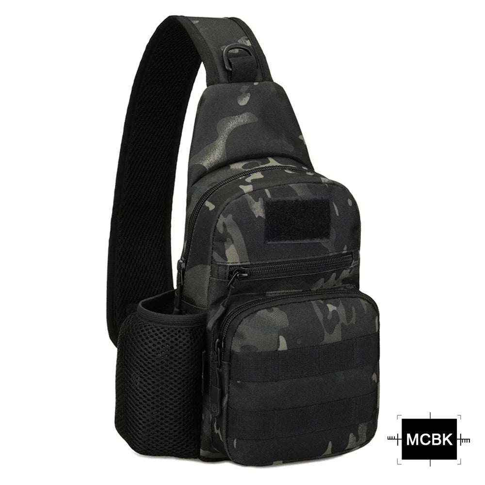 Sac Tactique Bandoulière – Sac de Poitrine Imperméable pour Camping, Randonnée, Cyclisme et Voyage