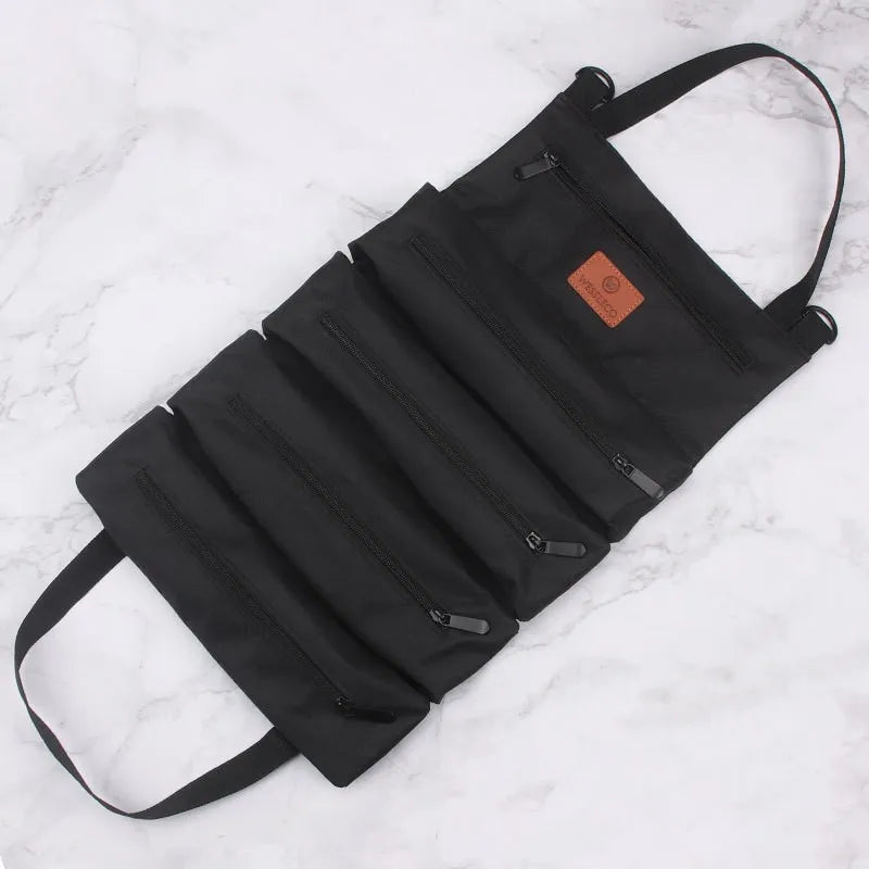 Trousse à Outils Enroulable Robuste – Pochette Multifonction Clés, Rangement Suspendu avec Fermeture Éclair