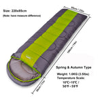 Sac de Couchage Chaud 4 Saisons – Adultes & Enfants, Camping, Randonnée, Voyage avec Sac de Compression