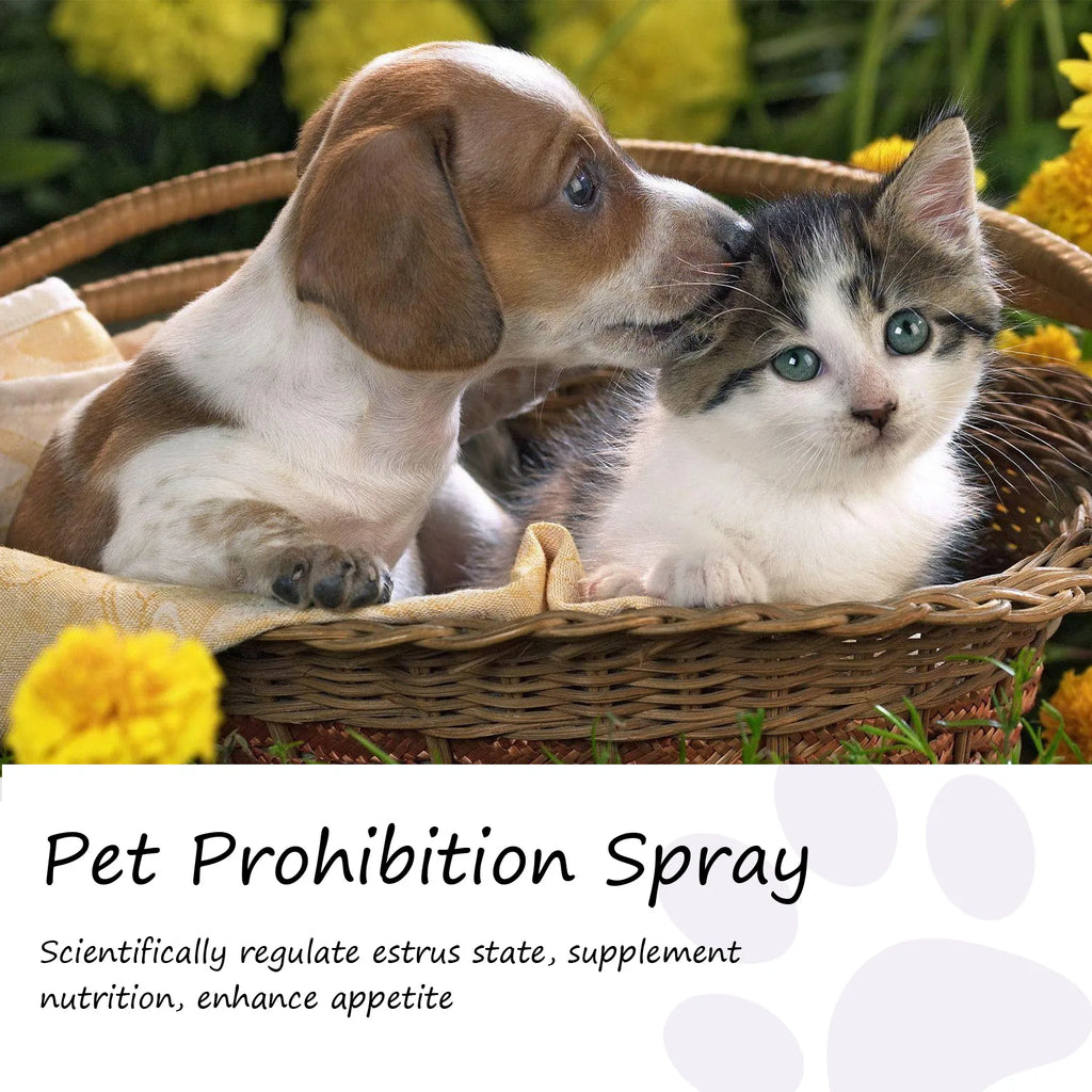 Spray Calmant aux Phéromones pour Chat et Chien – Réducteur d'Anxiété et d'Éstrus, Diffuseur Apaisant Anti-Aboiements