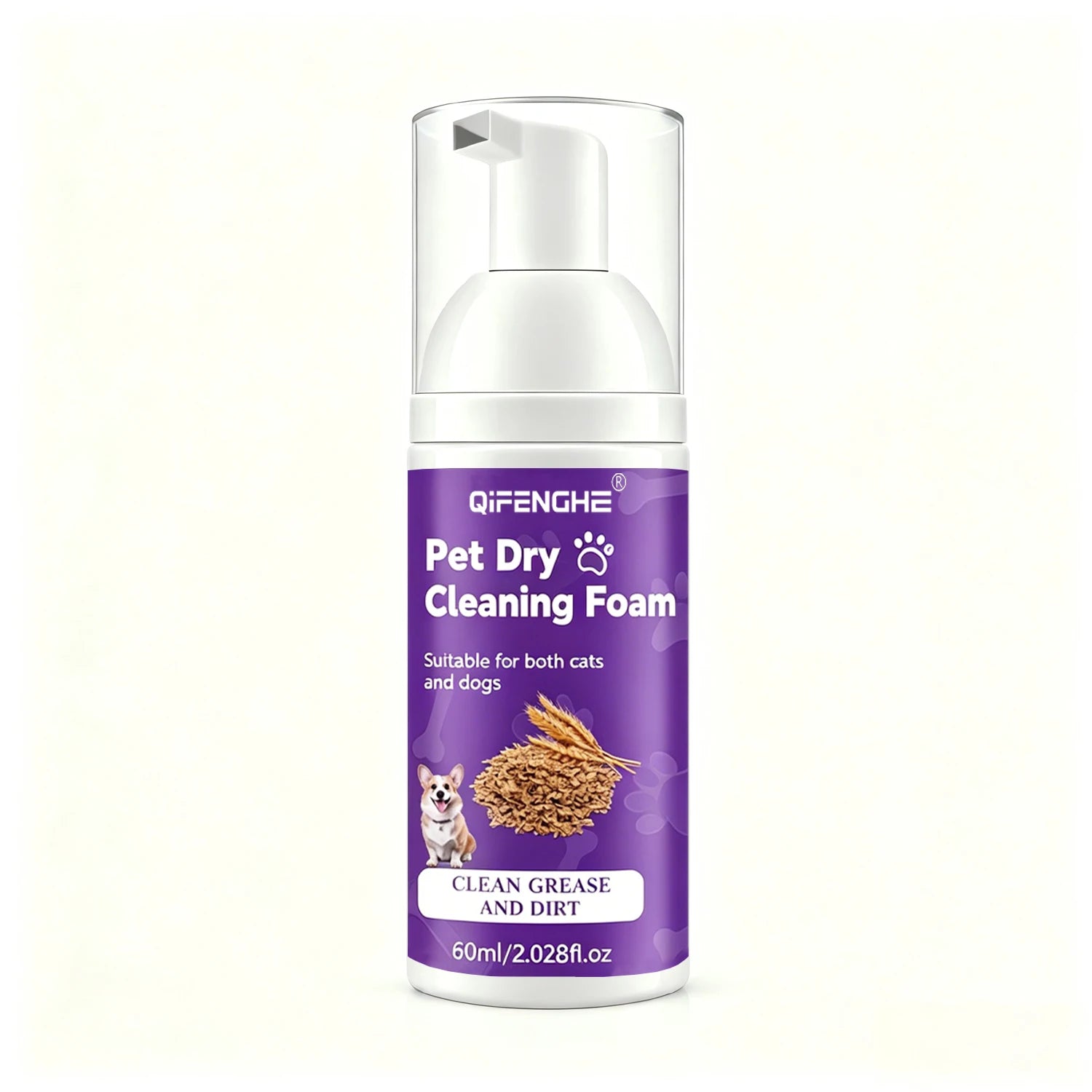 Shampoing Sec Mousse pour Chiens & Chats – Sans Rinçage, Déodorant & Nettoyant pour Chiot & Chaton