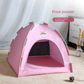 Tente Lit pour Chat Semi-Fermée Amovible – Panier Canapé Canvas, Maison Grotte pour Chat & Chien, Déco Chambre
