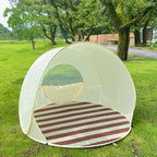 Tente de Plage Pop-Up Portable – Ouverture Instantanée, Grand Espace, Pare-Soleil Camping & Jardin