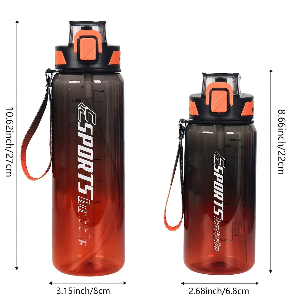 Gourde de Sport 1L avec Paille – Plein Air, Fitness
