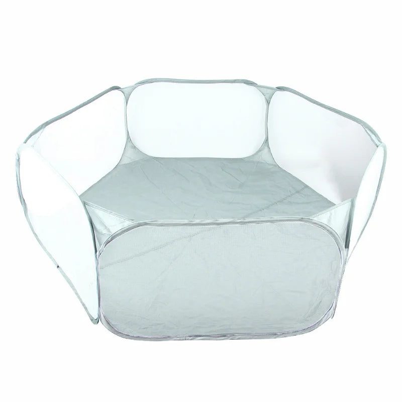 Cage Portable Transparente pour Petits Animaux – Tente Pliable pour Chien, Hamster, Lapin et Cochon d'Inde