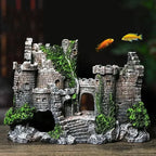 Décoration Aquarium Château Antique en Résine – Grotte, Bâtiment, Ornement Aquascaping