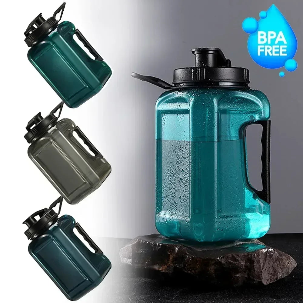 Gourde Sport 2,4L Grande Capacité Sans BPA avec Poignée – Gym, Vélo, Camping, Randonnée