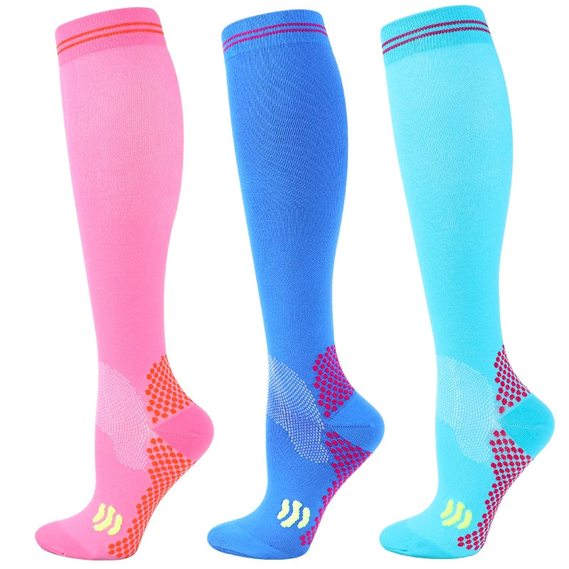 chaussettes de Compression hommes femmes chaussettes pour courir, cyclisme, Football