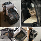 Sac à Dos de Transport Respirant pour Chat et Chien – Pliable, Grande Capacité, Idéal pour Voyager