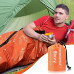Sac de Couchage d'Urgence – Couverture de Survie Thermique Mylar, Léger, Imperméable, Abri Portable pour Camping et Randonnée