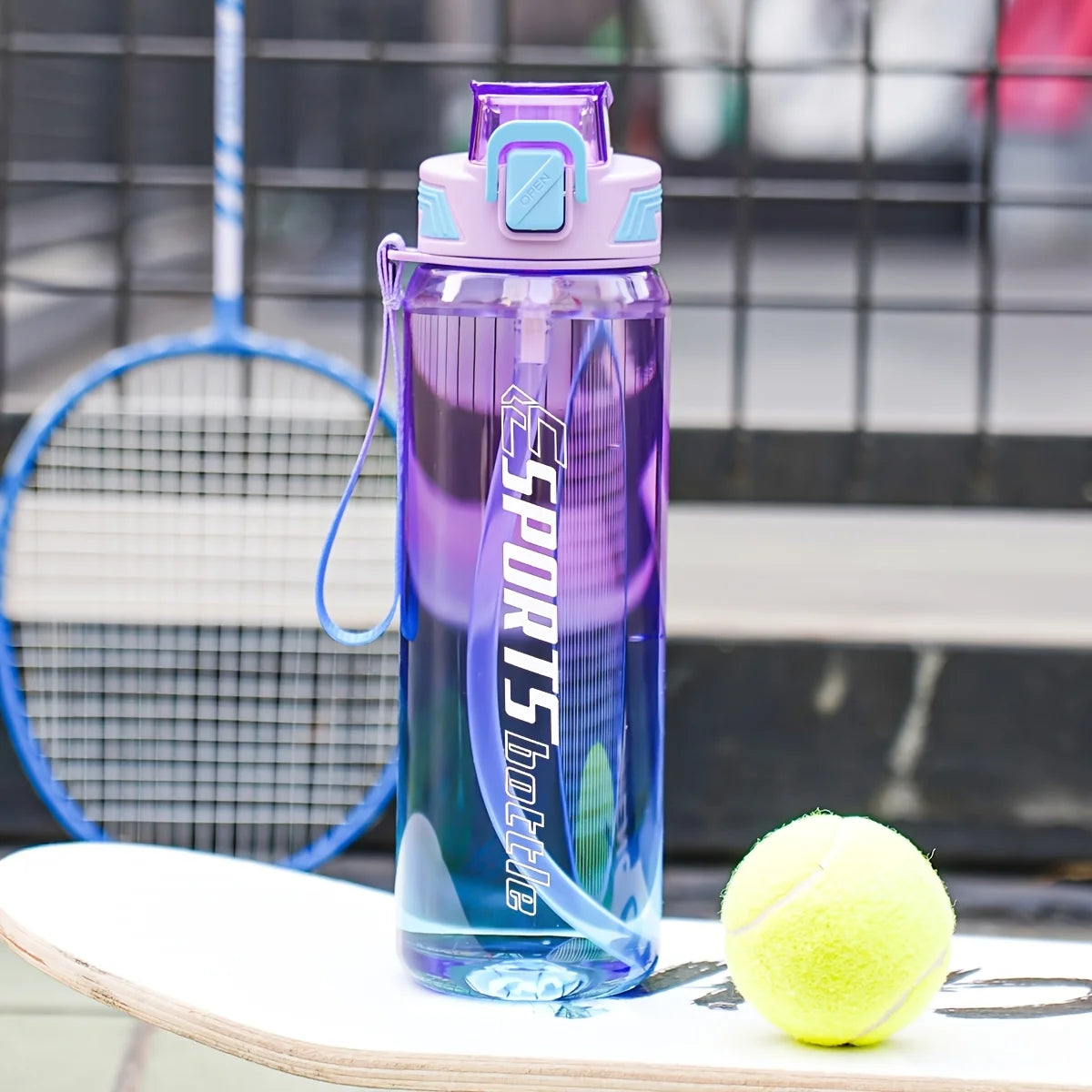 Gourde de Sport 1L avec Paille – Plein Air, Fitness