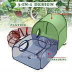 Parc Portable et Respirant pour Chien avec Tunnel Entourant – Enclos Intérieur/Extérieur pour Chats et Petits Animaux