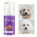 Shampoing Sec Mousse pour Chiens & Chats – Sans Rinçage, Déodorant & Nettoyant pour Chiot & Chaton