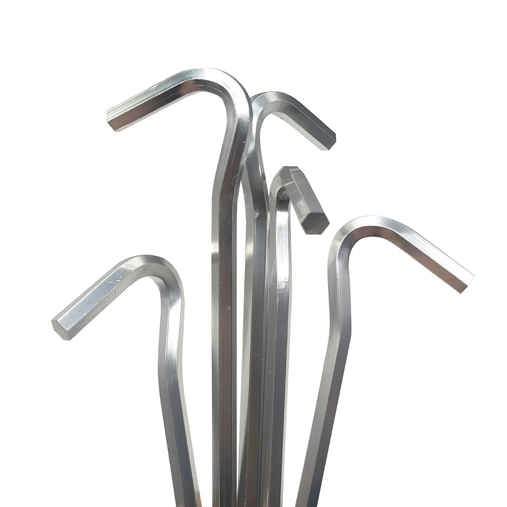 Piquets de Tente – Lot de 6 Sardines 18 cm en Alliage d'Aluminium pour Tente, Auvent, Cordes de Haubanage