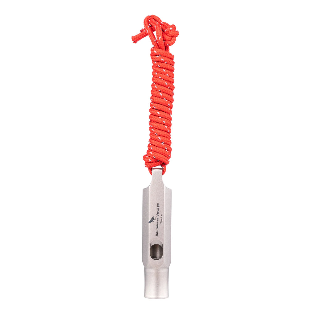 Sifflet en Titane – Survie & Urgence avec Cordon, Sport & Randonnée