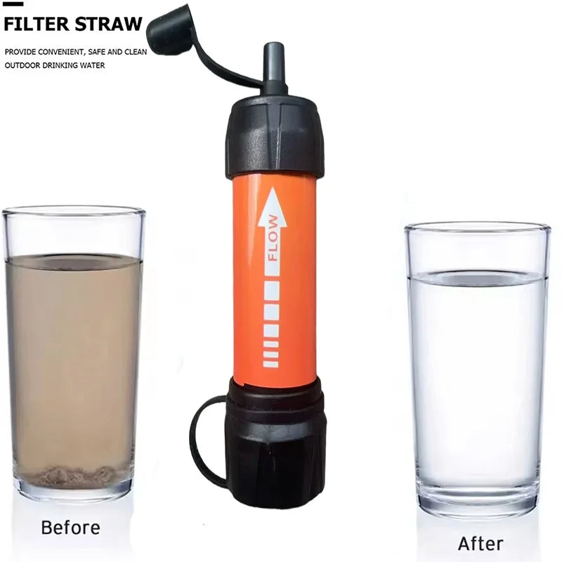 Paille Filtrante pour Camping – Légère, Multicolore, Idéale pour Randonnée, Pêche et Urgence